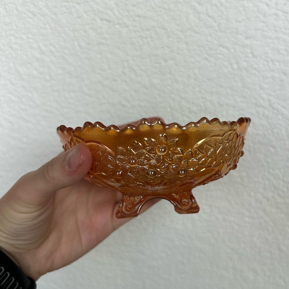 1970s Orange trinket dish - Picture 1 of 4